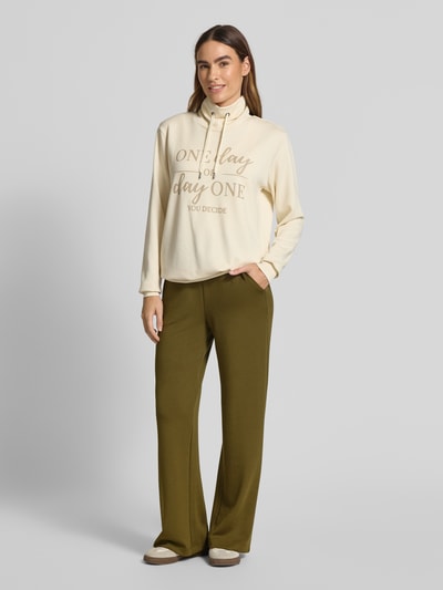 Soyaconcept Sweatpants met elastische band en tunnelkoord, model 'Banu' Olijfgroen - 1