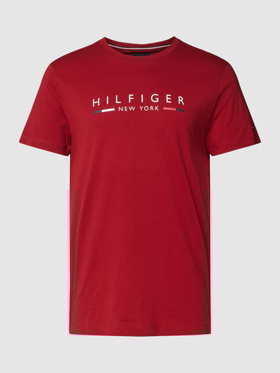 Tommy Hilfiger T-Shirt mit Label-Print Rot 2