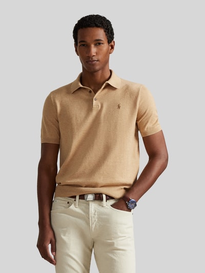 Polo Ralph Lauren Regular Fit Poloshirt aus reiner Baumwolle Camel 4