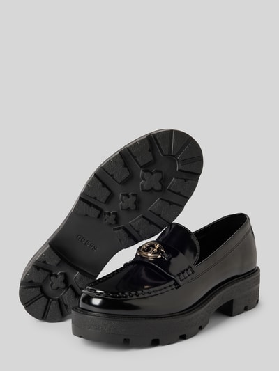 Guess Mokasyny z detalem z logo model ‘YANIKA’ Czarny 4