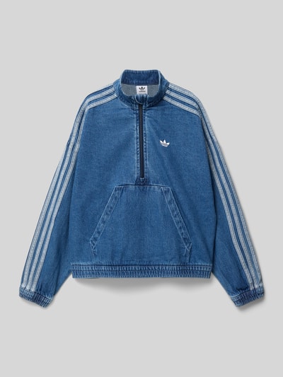 adidas Originals Kurtka jeansowa z krótką listwą z zamkiem błyskawicznym Niebieski 1