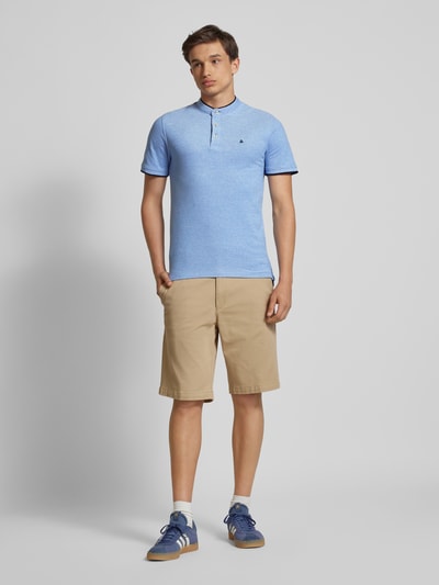 Jack & Jones Poloshirt mit Label-Stitching Modell 'PAULOS' Blau 1