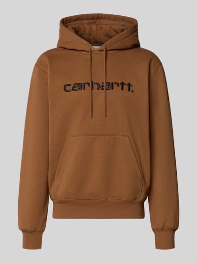 Carhartt Work In Progress Hoodie mit Logo-Schriftzug Mittelbraun 2