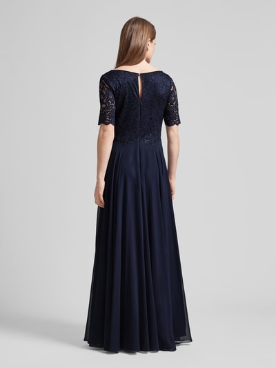 Vera Mont Abendkleid mit Spitzenbesatz Dunkelblau 5