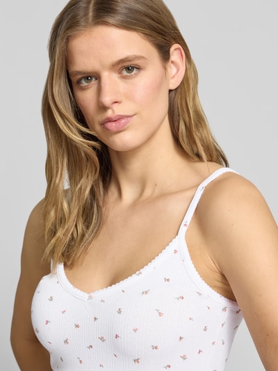 GUESS Jeans Top met bandjes met V-hals en logo Wit - 3