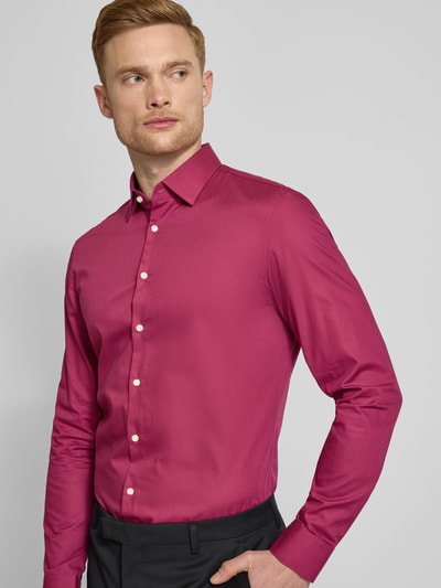 Jake*s Slim Fit Business-Hemd mit Knopfleiste Fuchsia 3