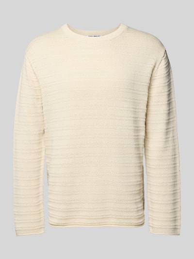 REVIEW Strickpullover mit gerippten Abschlüssen Ecru 2