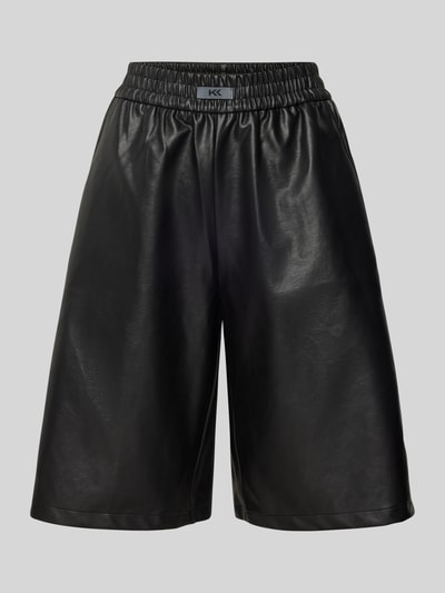 Karo Kauer Relaxed Fit Shorts in Leder-Optik Black 2