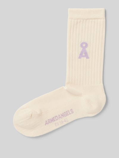 Armedangels Socken mit Logo-Detail Modell 'SAAMUS' Offwhite 1