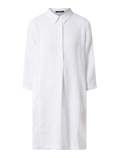 Someday Sukienka lniana z krótką listwą guzikową model ‘Quyny’ Biały 2