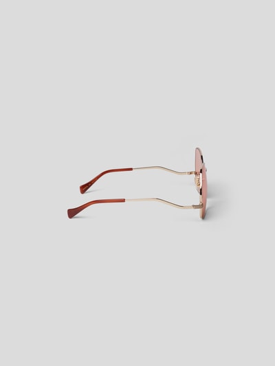 Gucci Unisex Sonnenbrille mit Label-Details Gold 4