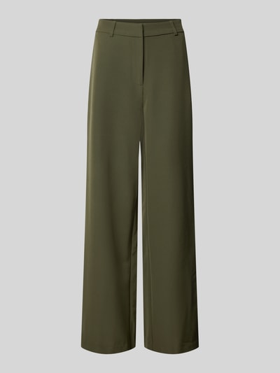 Produktfoto, Wide Fit Stoffhose mit Gesäßtaschen Modell 'Jana' von Guido Maria Kretschmer WOMAN, Elastischer-Material-Mix, olivgrün