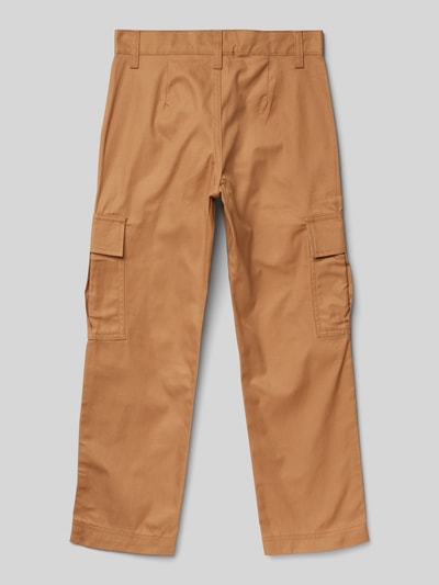 CHAMPION Regular Fit Cargohose mit Label-Patch Camel 3