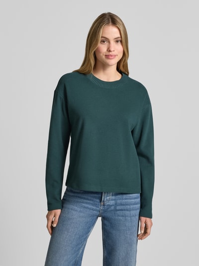 s.Oliver RED LABEL Regular fit pullover van katoenmix Donkergroen - 4