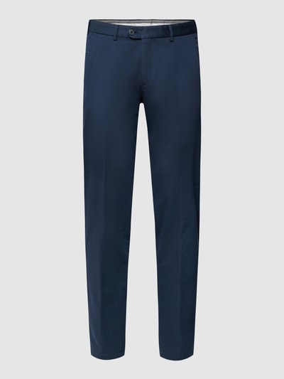 Hiltl Spodnie materiałowe o kroju slim fit z kantami model 'Tourist 2.0' Granatowy 2
