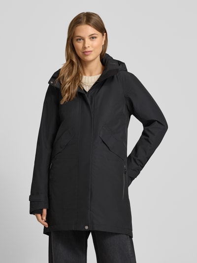 Didriksons Parka met afneembare capuchon, model 'INDRA' Zwart - 4