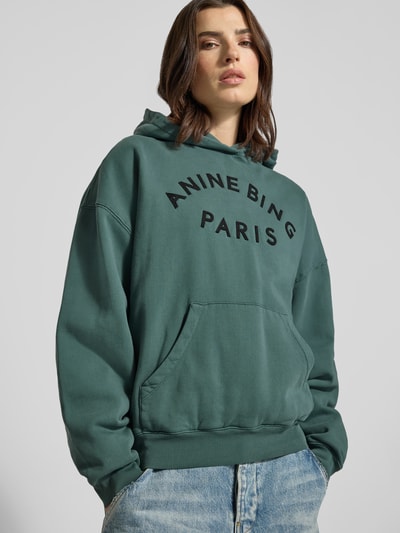 Anine Bing Oversized Hoodie mit Kapuze Dunkelgruen 3