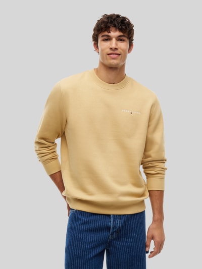 Tommy Jeans Regular Fit sweatshirt met kleine logo-opschrift Beige - 4