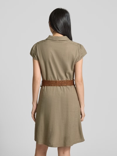 Apricot Midikleid mit Taillengürtel Khaki 5