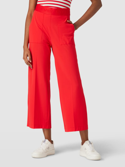 Cambio Regular fit stoffen broek met persplooien, model 'CAMERON UTILITY' Rood - 4