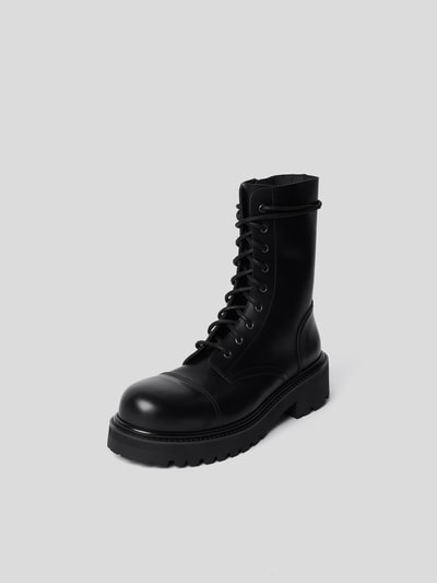 VETEMENTS Schnürboots aus Leder Black 3