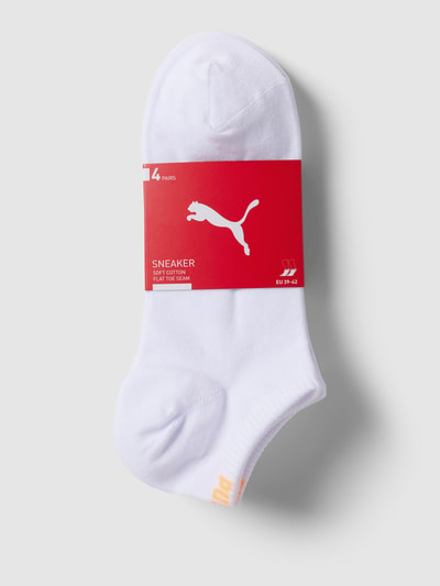 Puma Krótkie skarpety z nadrukiem z logo w zestawie 4 szt. Biały 3