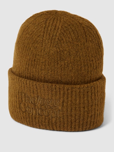 TheJoggConcept Beanie mit Label-Stitching Oliv 1