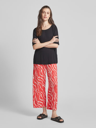 Kaffe Wide leg stoffen broek met verkort model, model 'dacia' Koraal - 1