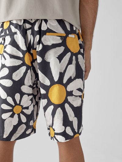 Marni Bermudas mit floralem Allover-Print Marine 6