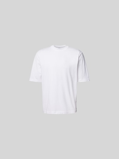 Filippa K T-Shirt mit geripptem Rundhalsausschnitt Weiss 2