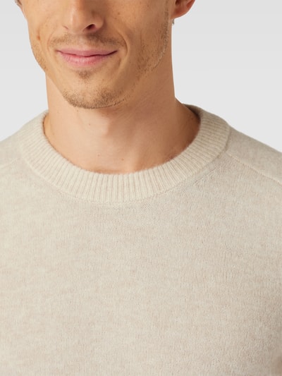 SELECTED HOMME Gebreide pullover met ribboorden, model 'RAI' Offwhite - 3