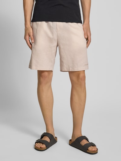 ANOTHER COTTON LAB Loose Fit Shorts aus Leinen-Baumwoll-Mix Beige 4