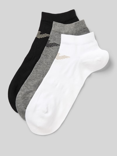 Emporio Armani Socken mit Label-Print im 3er-Pack Mittelgrau 1