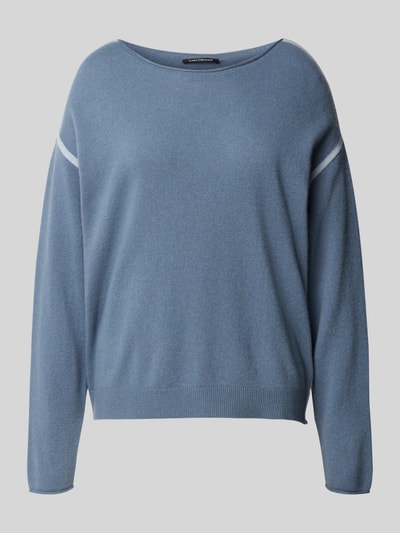 Luisa Cerano Strickpullover aus Wolle-Kaschmir-Mix mit Rundhalsausschnitt Rauchblau 2