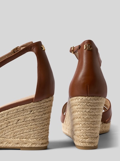 Lauren Ralph Lauren Wedges aus echtem Rindsleder Modell 'NELLIE' Cognac 2