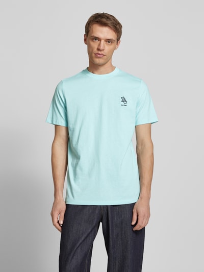 Blend T-Shirt mit Stitching-Detail Modell 'JEPPE' Hellblau 4