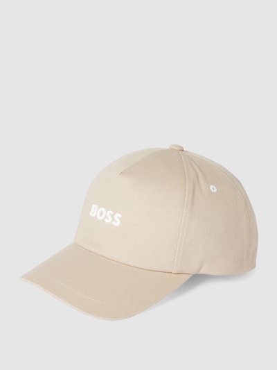 BOSS Cap mit Label-Applikation Modell 'Fresco' Sand 1