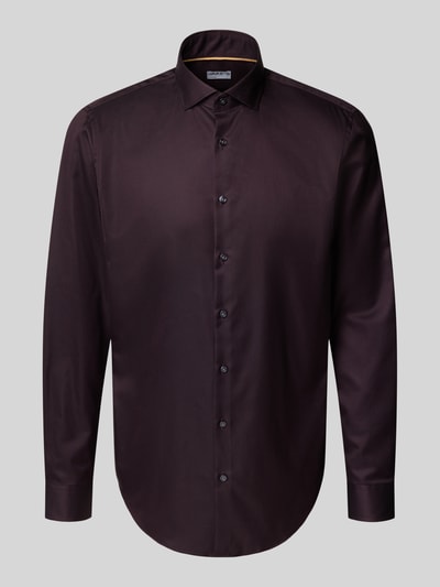 Jake*s Regular Fit Business-Hemd mit Knopfleiste Pflaume 2