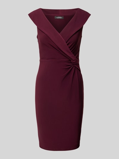 Lauren Ralph Lauren Minikleid mit Knoten-Detail Modell 'LEONIDAS' Bordeaux 1