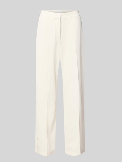 Productfoto, Hose mit Bügelfalten van Jake*s Cocktail, regular fit, crèmekleurig, materiaal-mix met stretch, duidelijke vouwlijnen