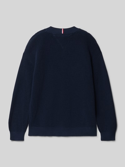 Tommy Hilfiger Teens Regular Fit Strickpullover aus reiner Baumwolle Marine 3