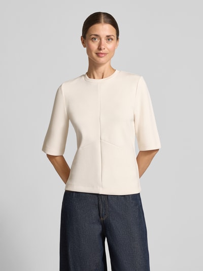 Christian Berg Woman bluza o kroju regular fit z ozdobnymi szwami Écru 4