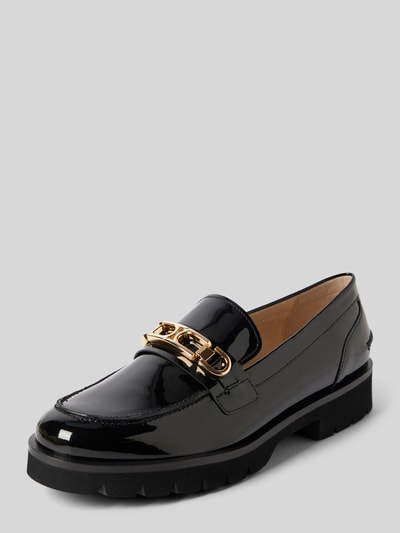 Högl Loafers aus Leder mit Applikation Black 1