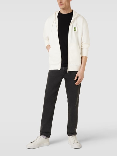 Marc O'Polo Sweatjacke mit Label-Stitching Offwhite 1