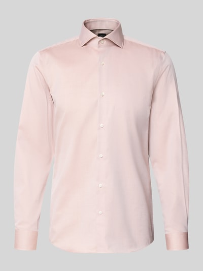 Produktfoto, rosafarbenes Slim-Fit Businesshemd aus reiner Baumwolle Modell 'H-HANK-SP-B1' von BOSS, glatte Textur, für Herren