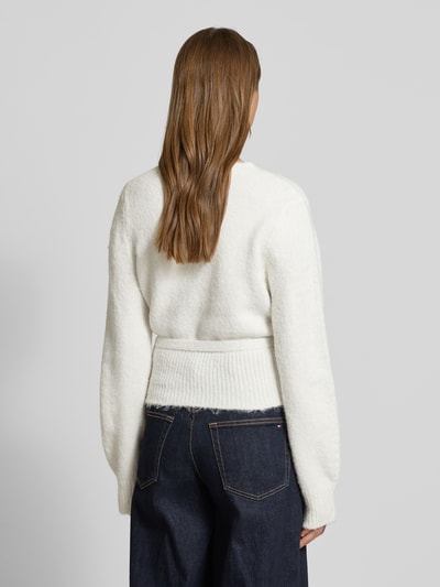 Tom Tailor Denim Kurtka z dzianiny o kroju regular fit o kopertowym kroju  Złamany biały melanż 5