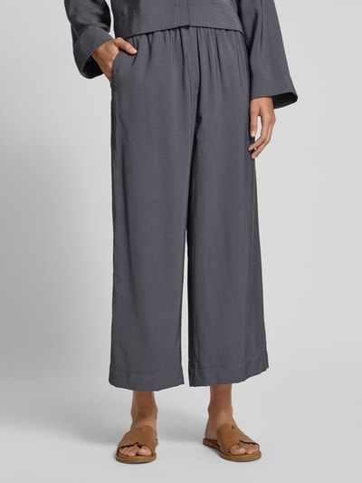 INFLUENCER'S CHOICE BY P&C* Spodnie materiałowe z szeroką nogawką i efektem marszczenia Ciemnoszary 4
