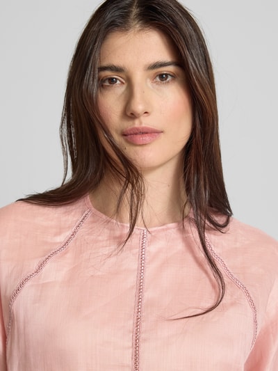 Max Mara Studio Bluse mit Rundhalsausschnitt Modell 'EDILE' Rosa 3