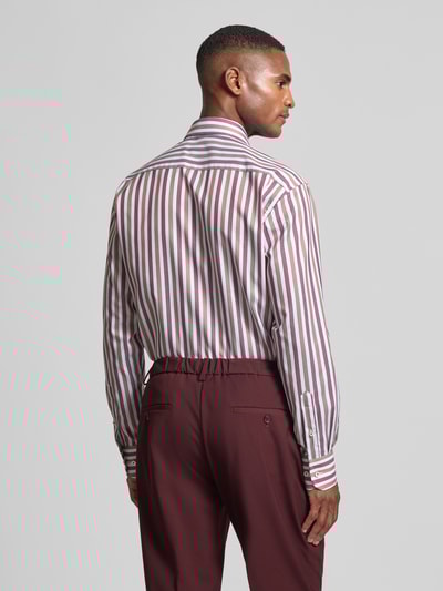 ETERNA Regular fit zakelijk overhemd met knoopsluiting Bordeaux - 5