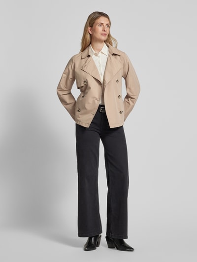 Vero Moda Comfort Fit Trenchcoat mit Reverskragen Modell 'ZOA' Hellbraun 1